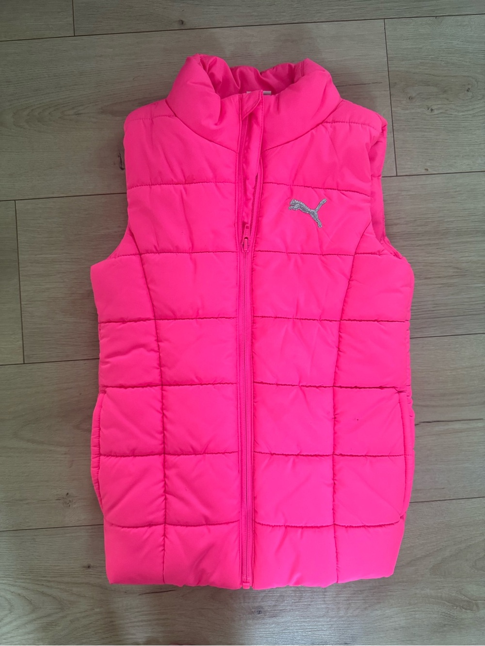 Puma Kids Bright Pink Bottoms vest jacket 7/8